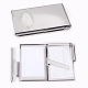 Pocket Business Card / Note Holder, Silver Plated, 